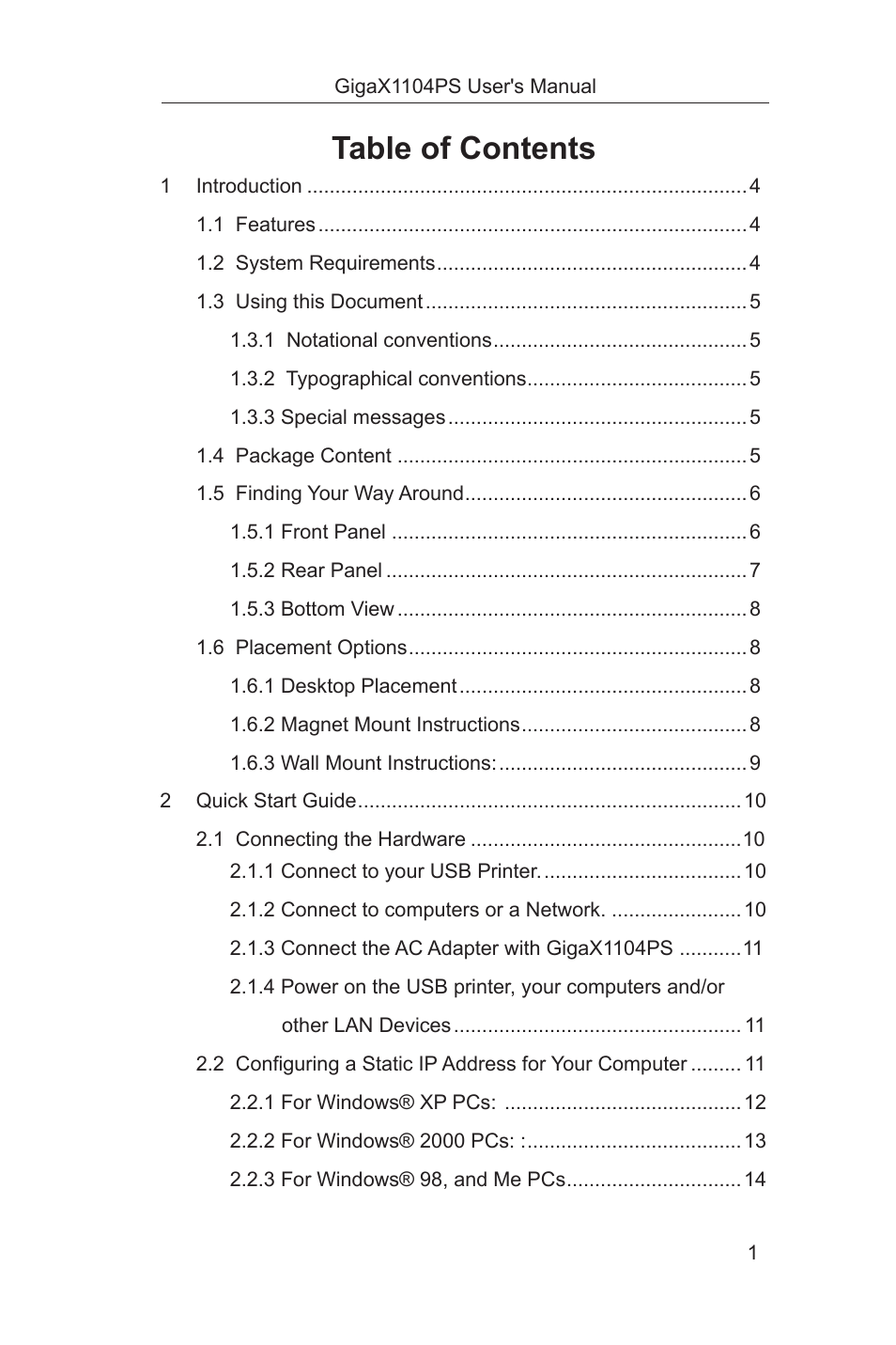 Asus GigaX1104PS User Manual | Page 2 / 58