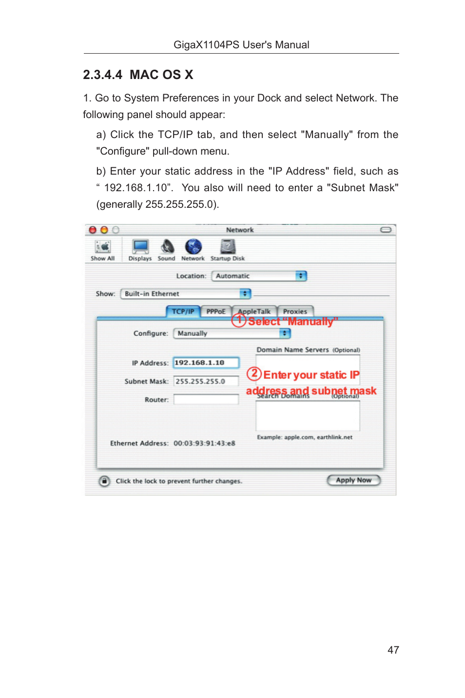 4 mac os x | Asus GigaX1104PS User Manual | Page 48 / 58