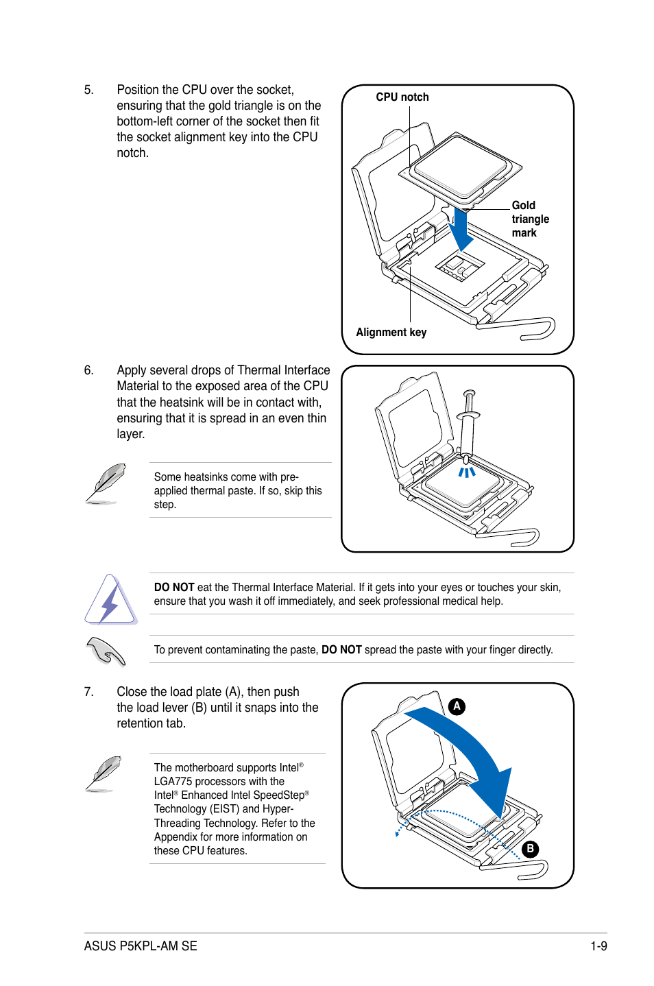 Asus P5KPL-AM SE User Manual | Page 19 / 62