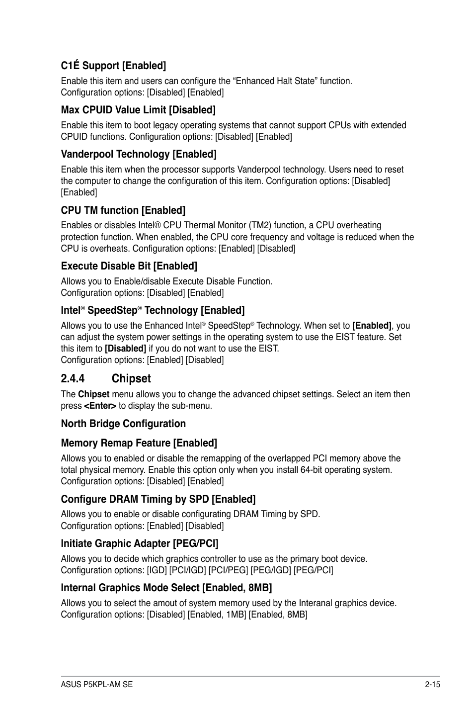 4 chipset | Asus P5KPL-AM SE User Manual | Page 53 / 62