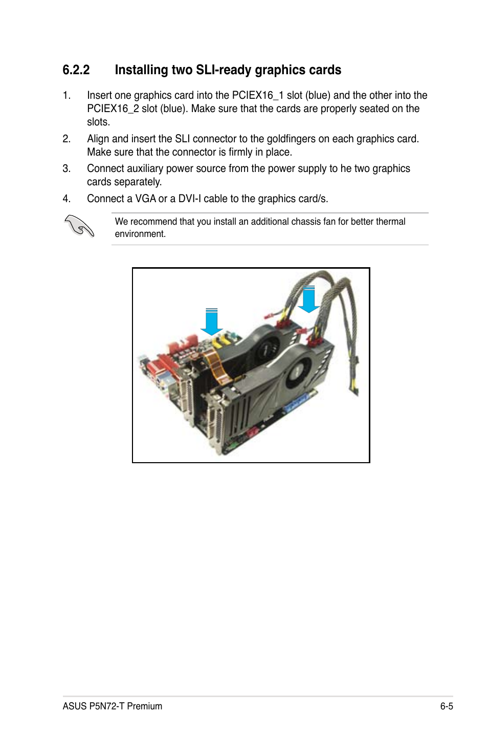 2 installing two sli-ready graphics cards, Installing two sli-ready graphics cards -5 | Asus P5N72-T Premium User Manual | Page 169 / 178