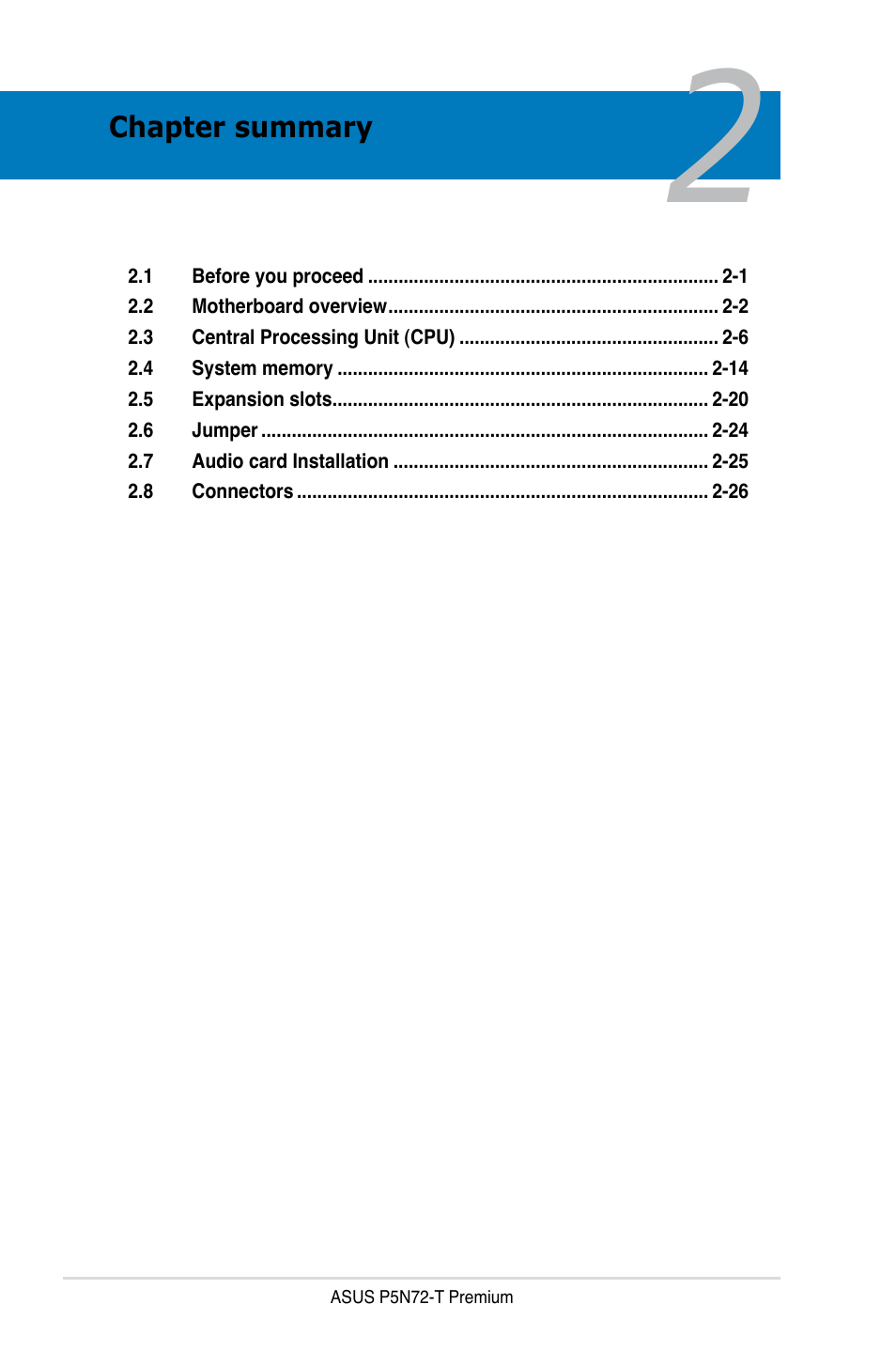 Asus P5N72-T Premium User Manual | Page 26 / 178