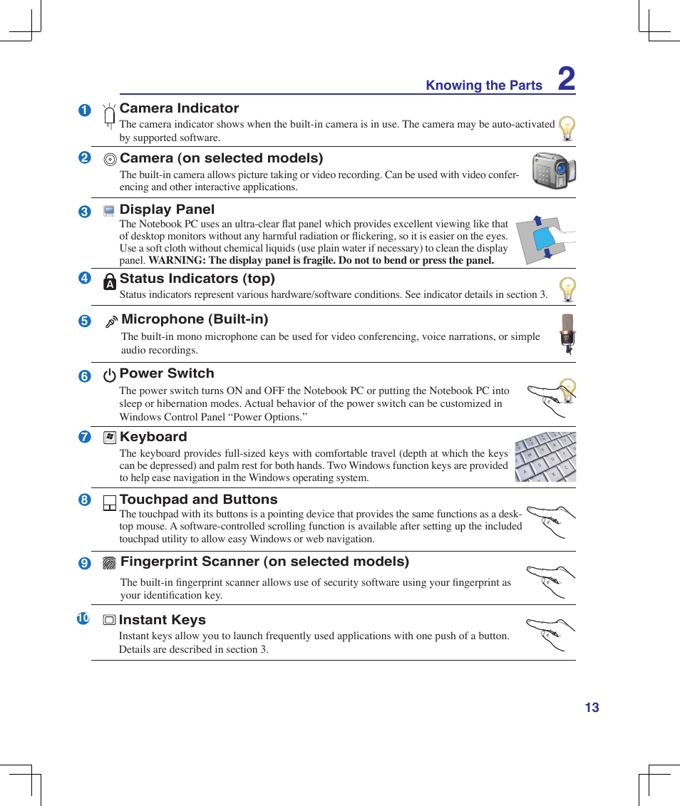 Asus U6V User Manual | Page 13 / 89