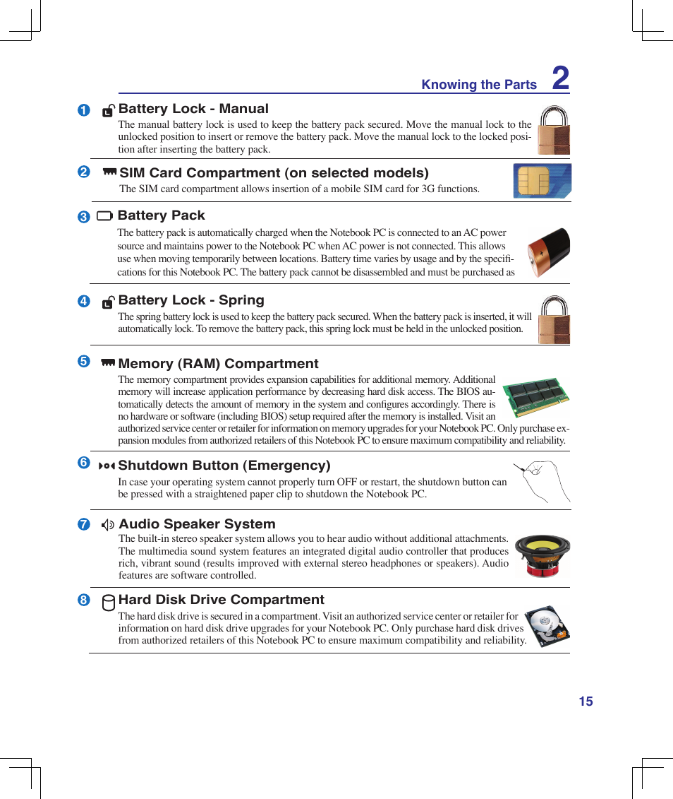 Asus U6V User Manual | Page 15 / 89