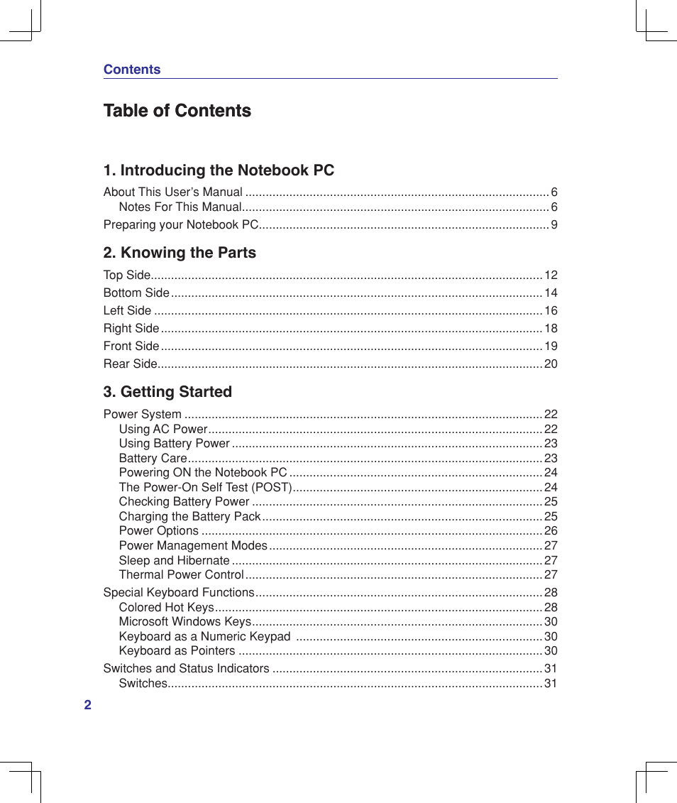 Asus U6V User Manual | Page 2 / 89