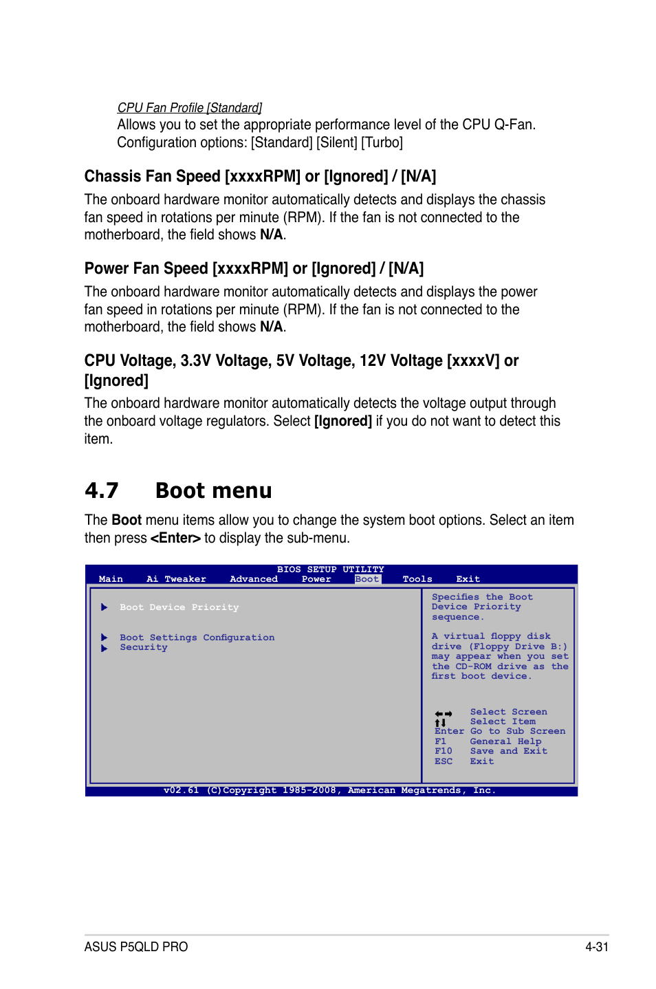 7 boot menu | Asus P5QLD PRO User Manual | Page 93 / 148