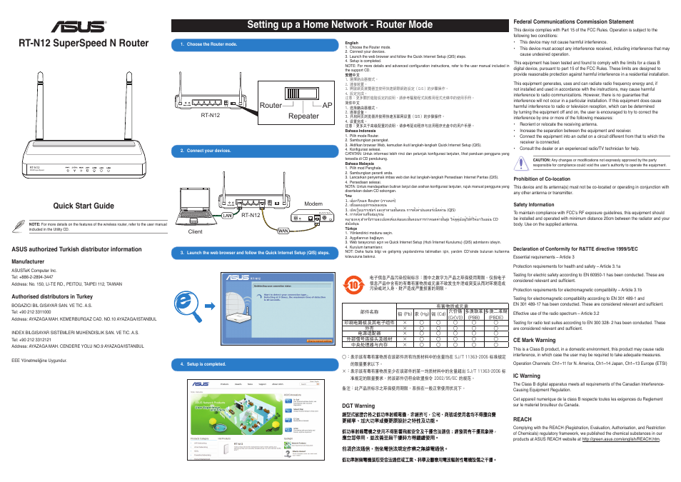 Asus RT-N12 User Manual | 2 pages