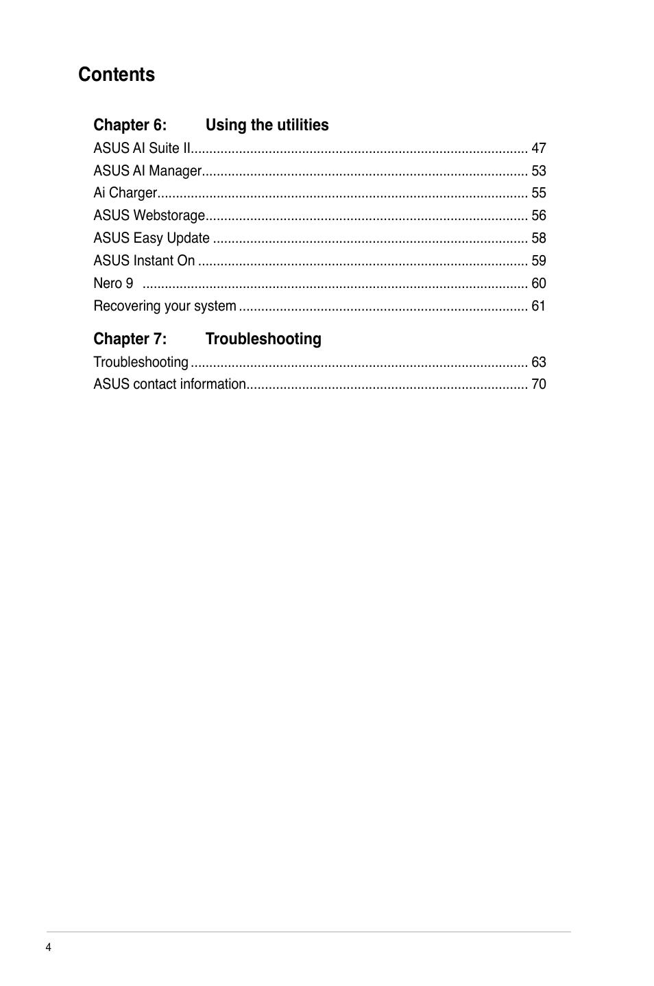 Asus CM6340 User Manual | Page 4 / 70