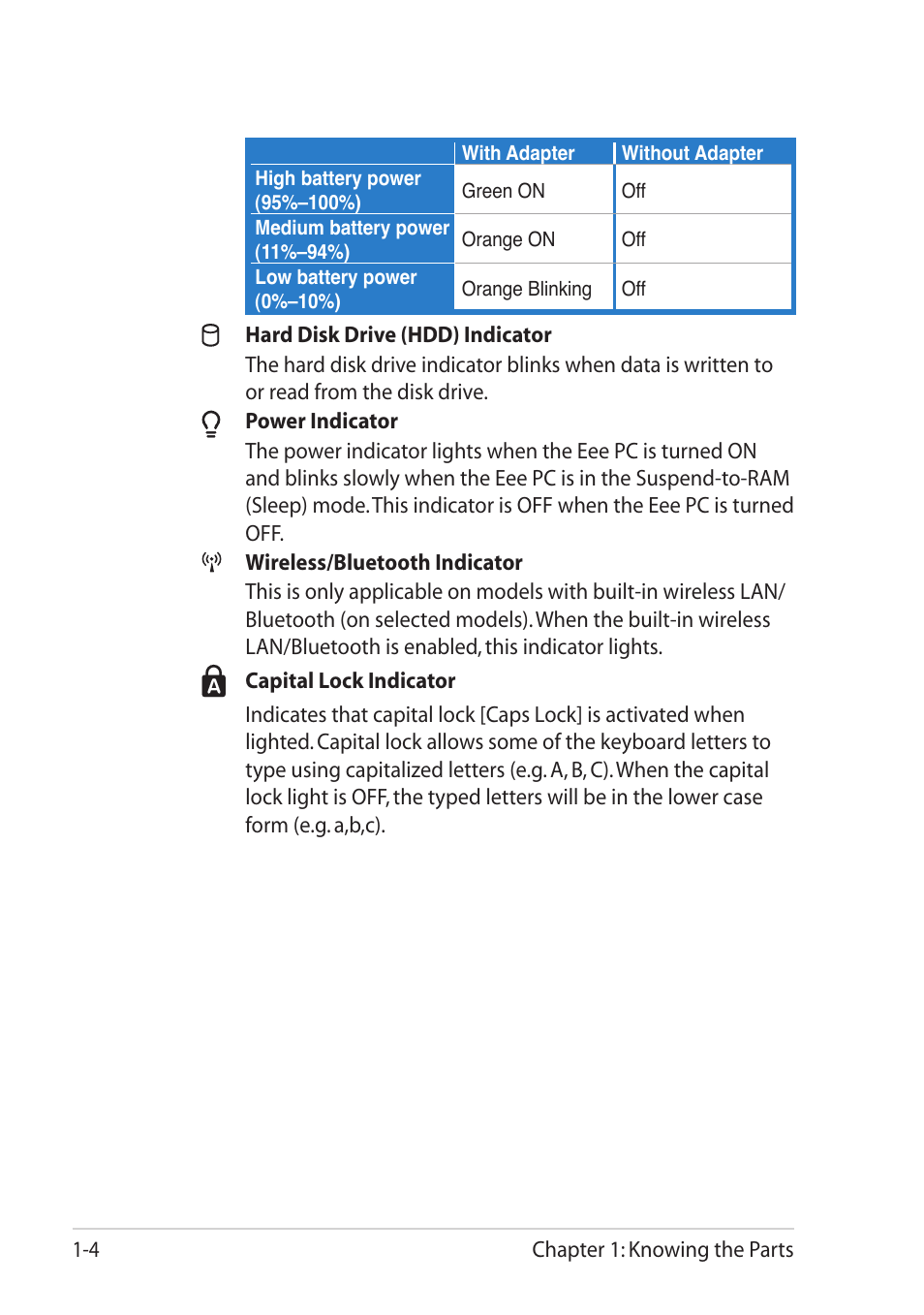 Asus Eee PC X101H User Manual | Page 12 / 62