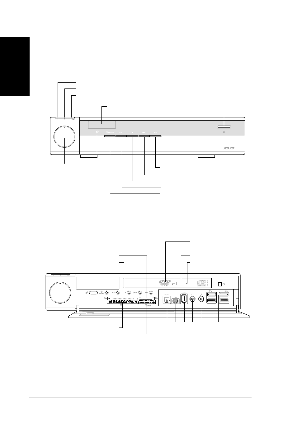 Digimatrix overview, Front panel (external) front panel (internal), English | 4asus digimatrix (ab-v10) | Asus DiGiMatrix User Manual | Page 4 / 22