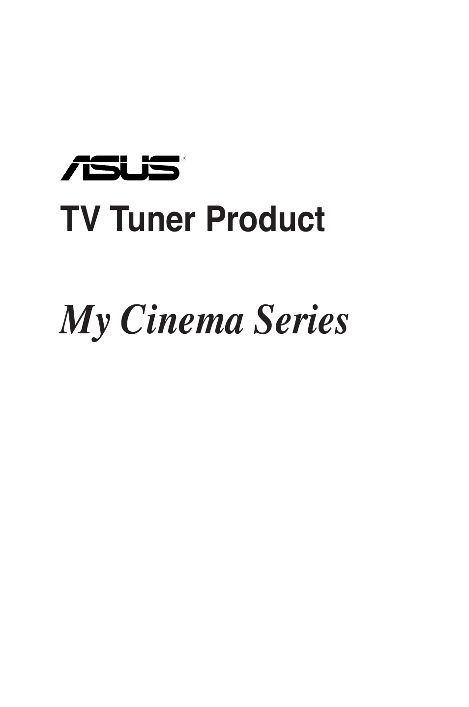 Asus My Cinema-U3000Hybrid User Manual | 42 pages