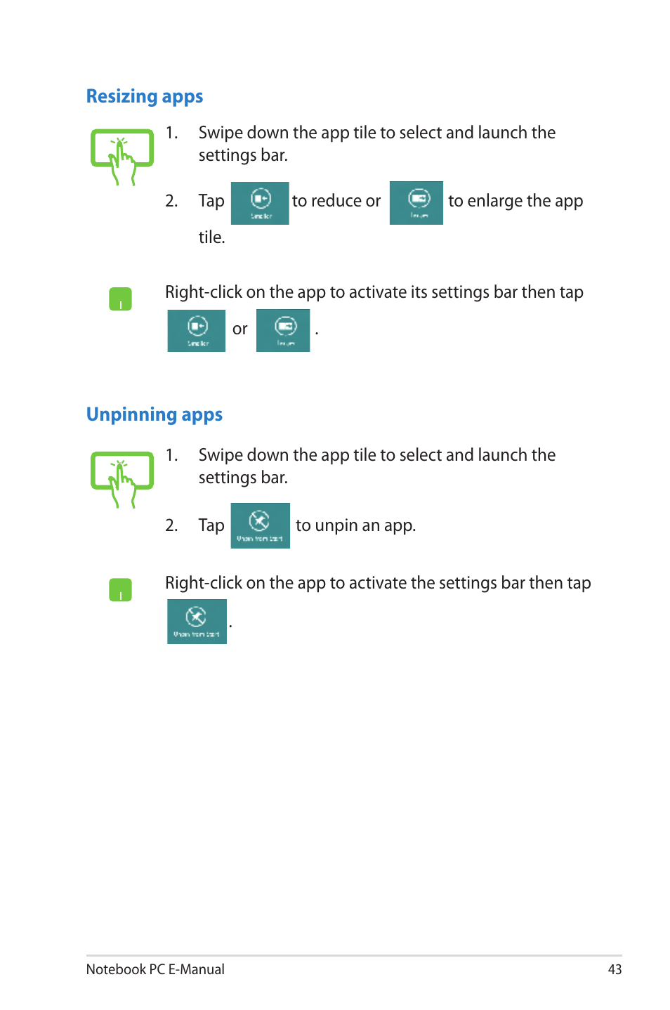 Asus V550CM User Manual | Page 43 / 122