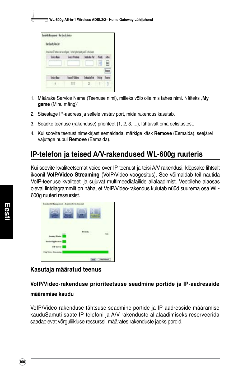 Eesti | Asus WL-600g User Manual | Page 101 / 417