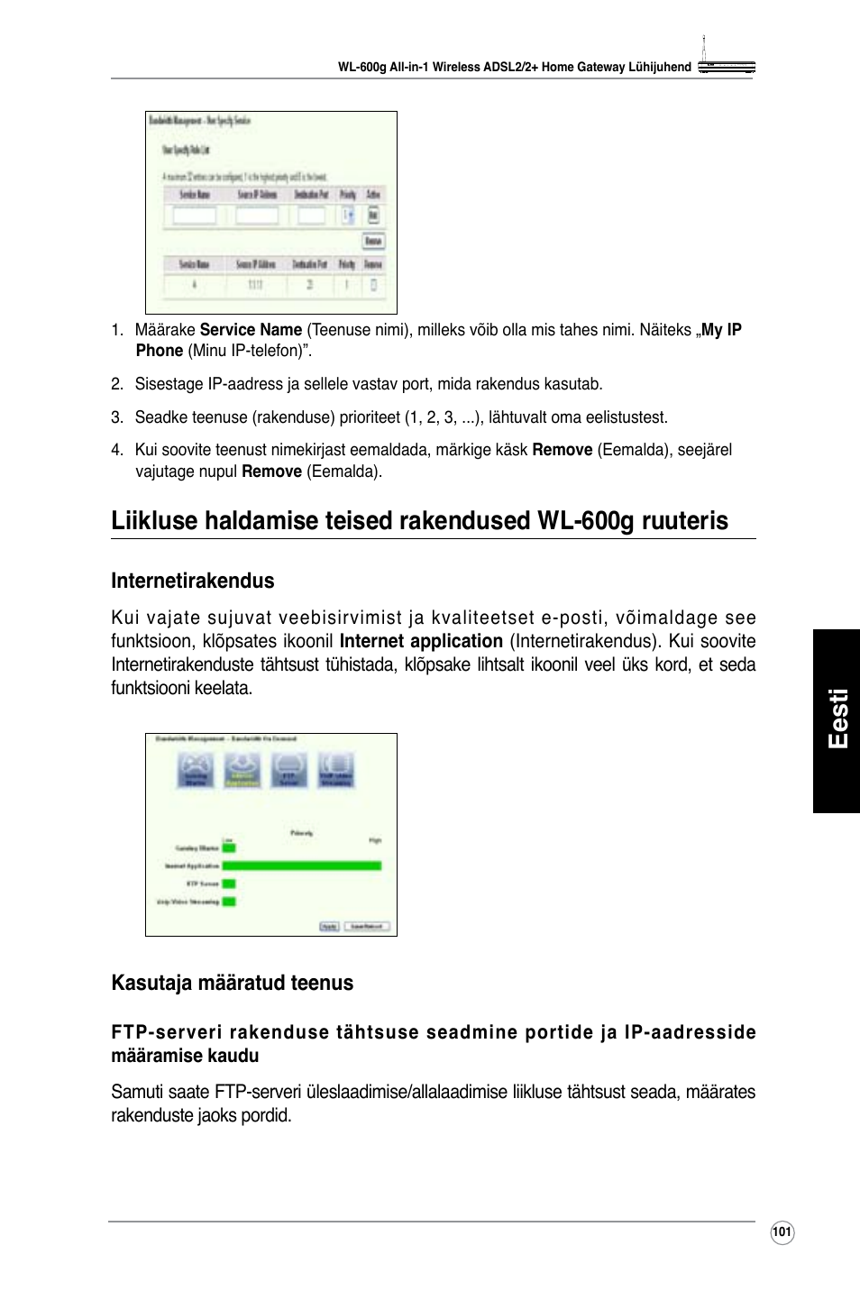 Eesti | Asus WL-600g User Manual | Page 102 / 417