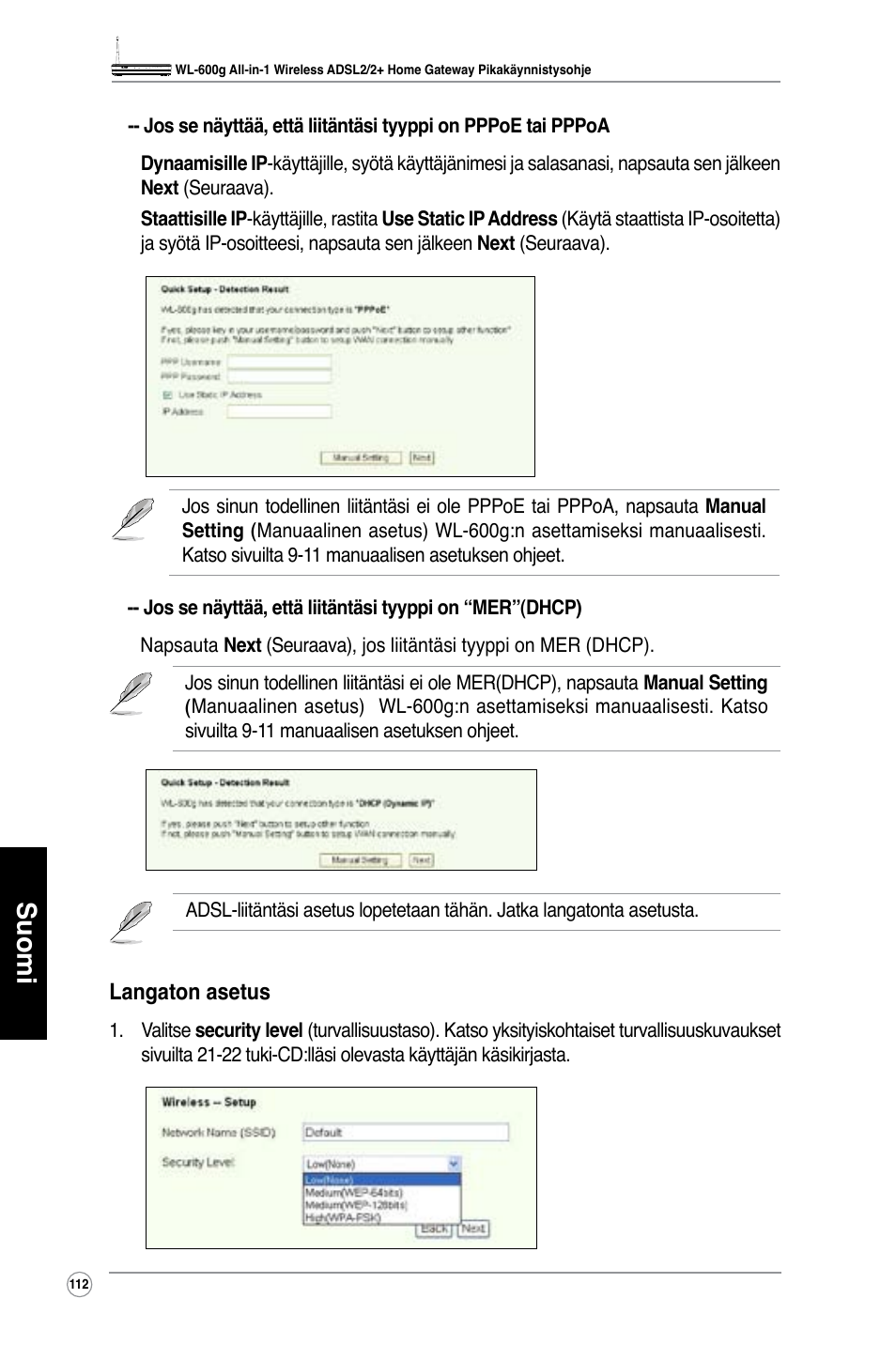 Suomi | Asus WL-600g User Manual | Page 113 / 417