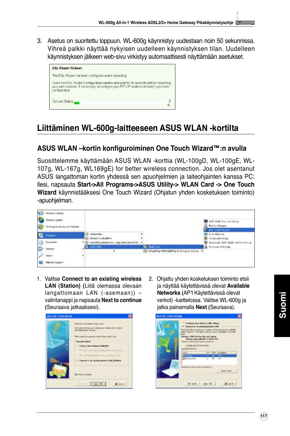 Suomi | Asus WL-600g User Manual | Page 118 / 417