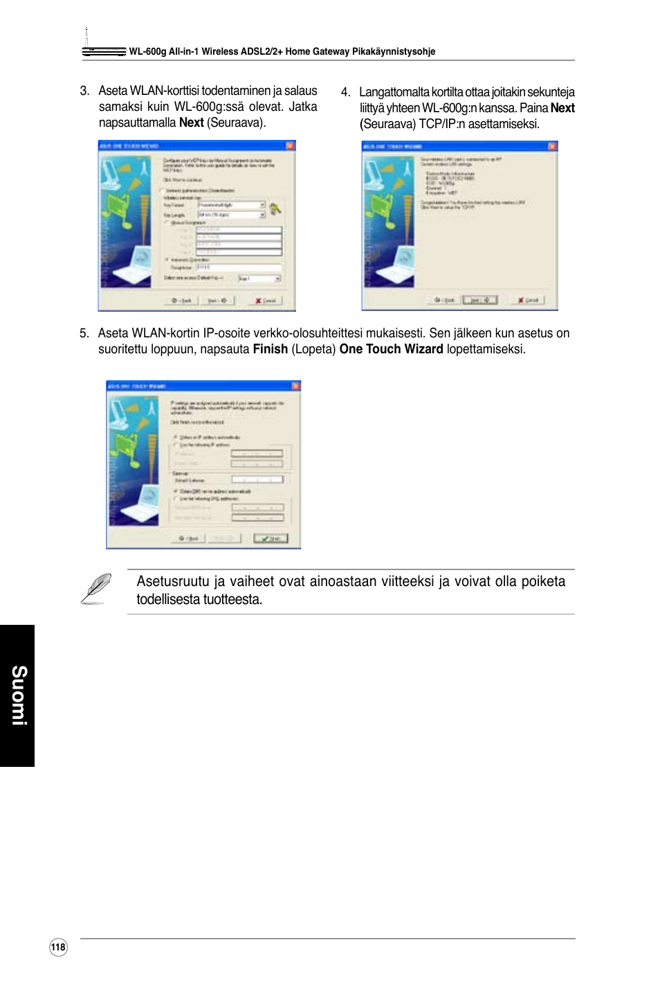 Suomi | Asus WL-600g User Manual | Page 119 / 417