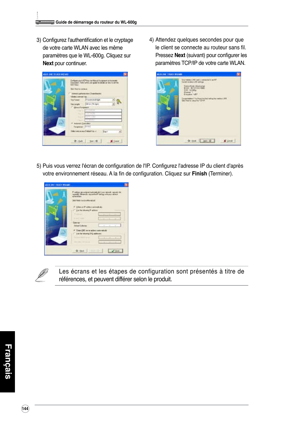 Français | Asus WL-600g User Manual | Page 145 / 417