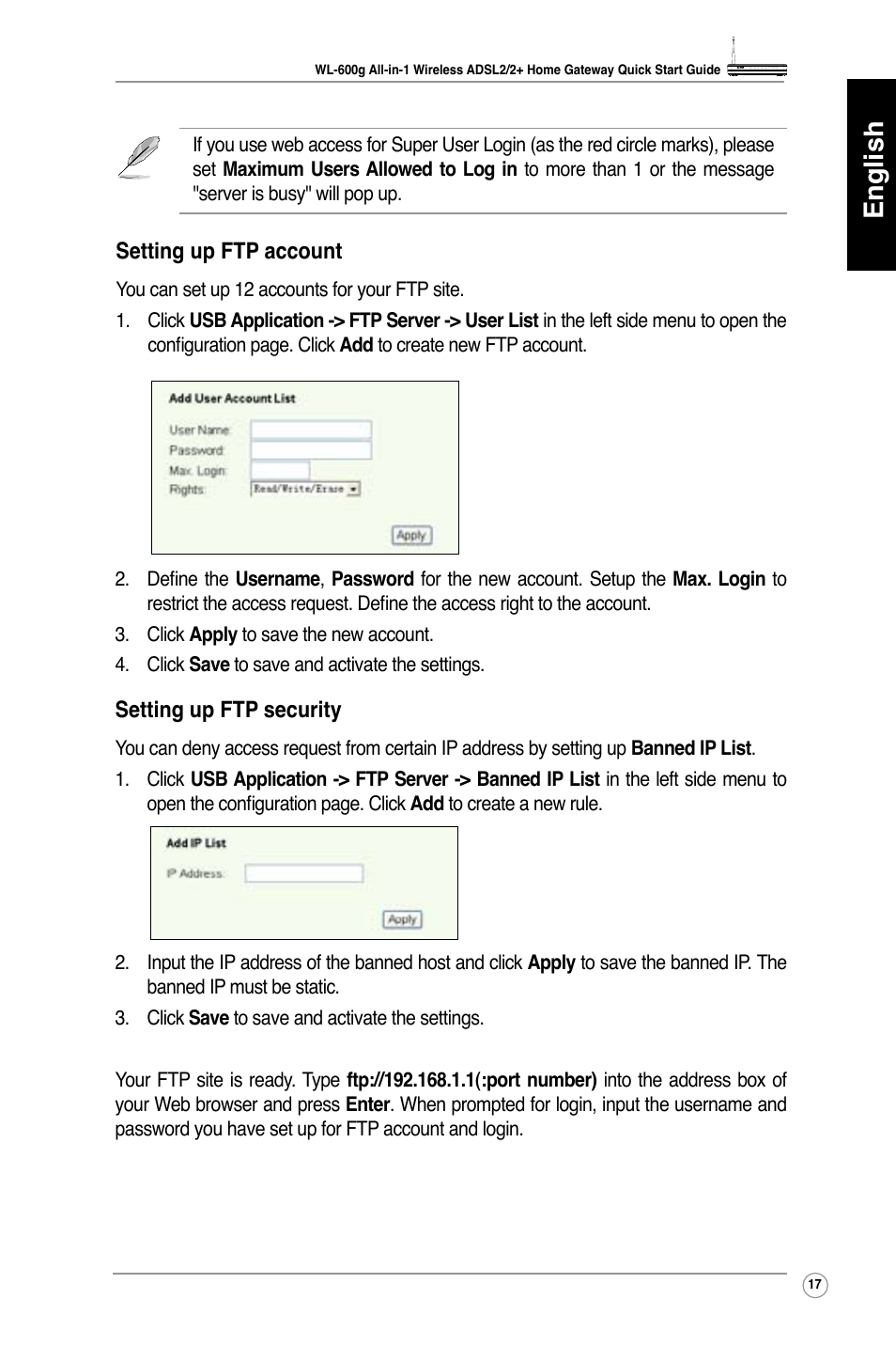 English | Asus WL-600g User Manual | Page 18 / 417