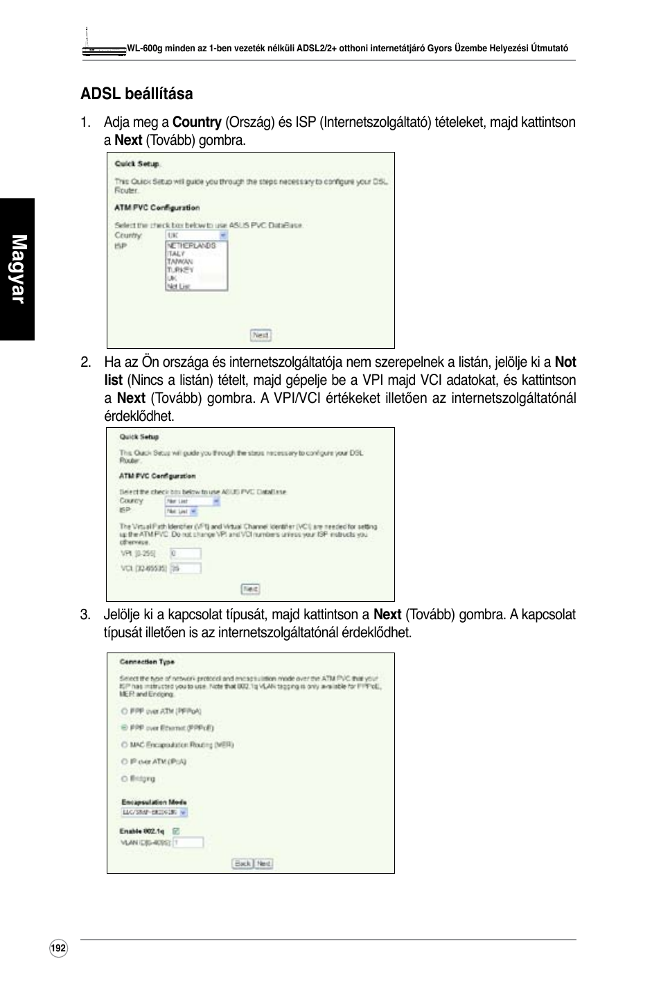 Magyar | Asus WL-600g User Manual | Page 193 / 417