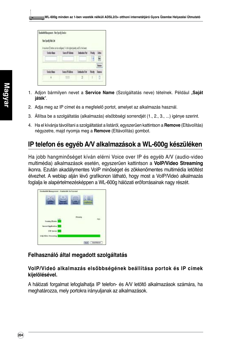 Magyar | Asus WL-600g User Manual | Page 205 / 417