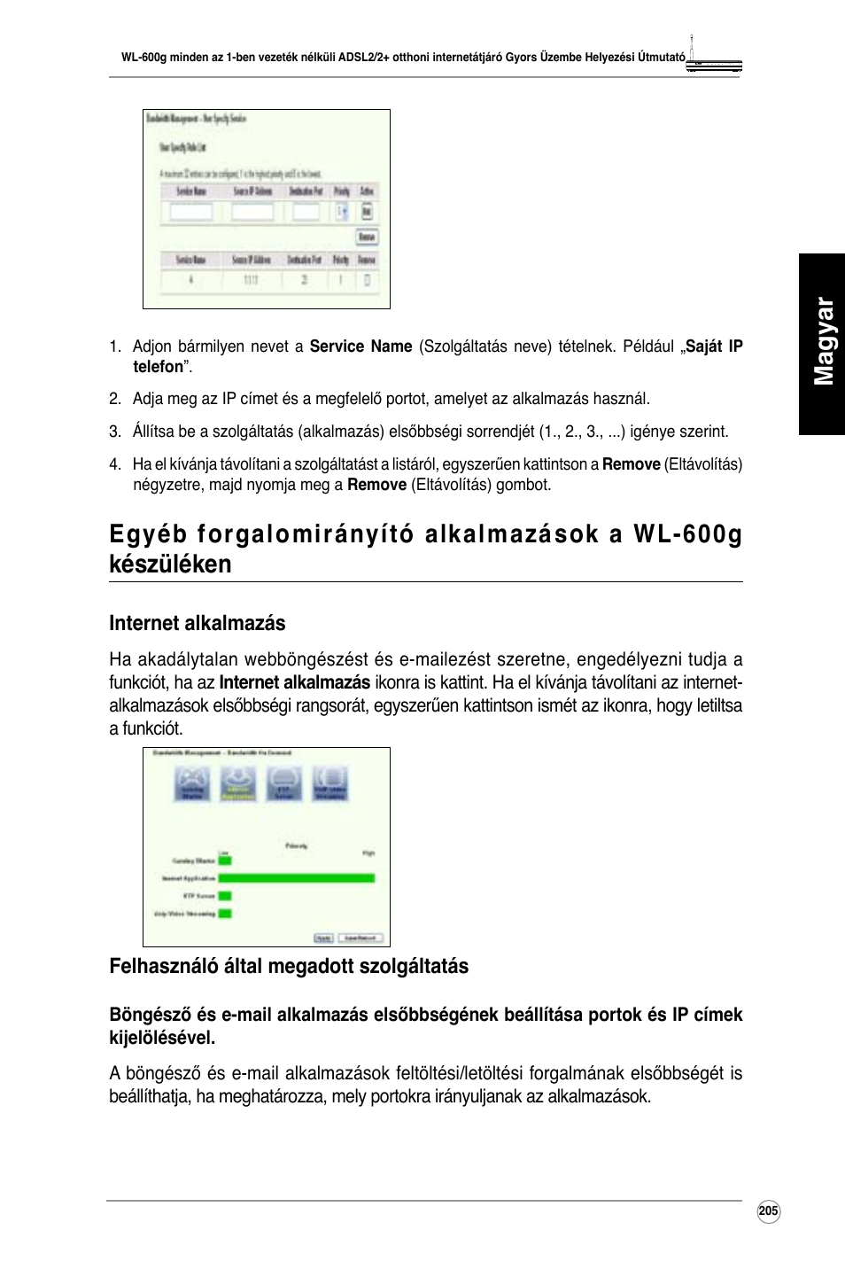 Magyar | Asus WL-600g User Manual | Page 206 / 417