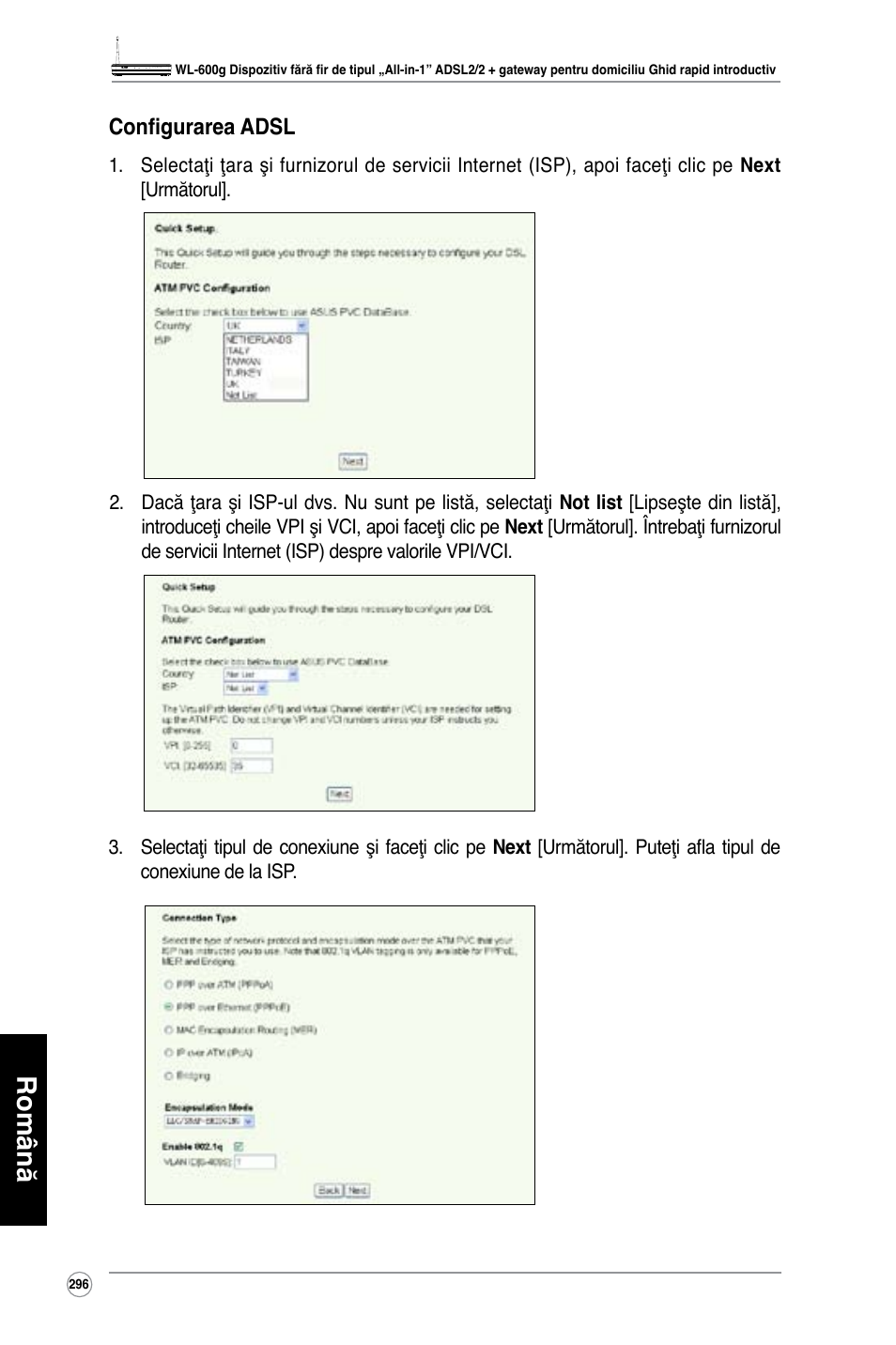 Română | Asus WL-600g User Manual | Page 297 / 417