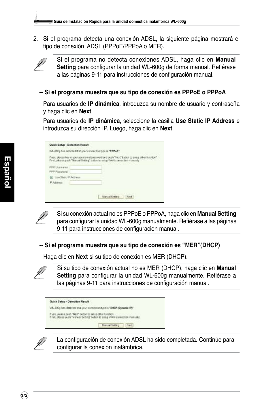 Español | Asus WL-600g User Manual | Page 373 / 417