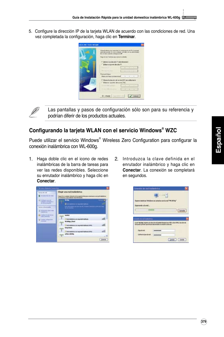 Español | Asus WL-600g User Manual | Page 380 / 417