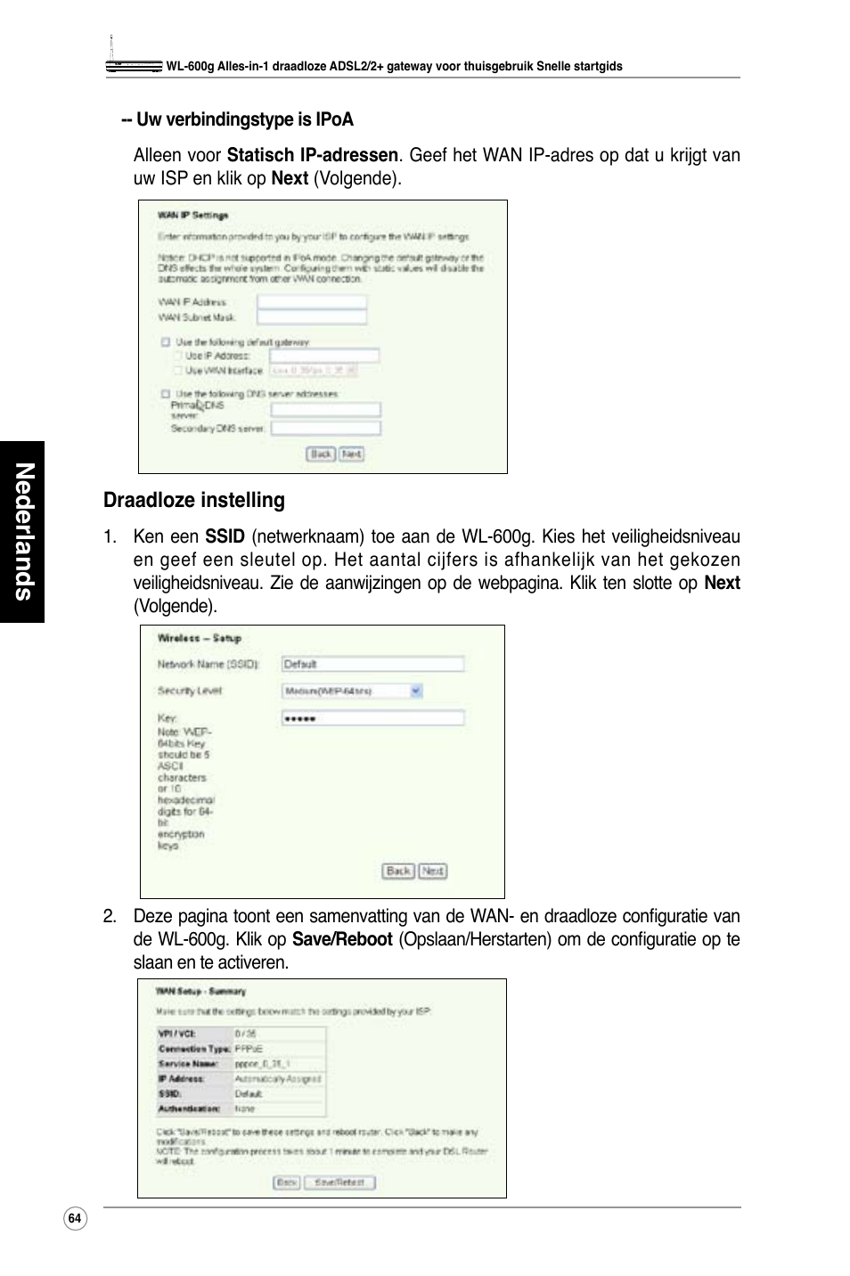 Nederlands | Asus WL-600g User Manual | Page 65 / 417