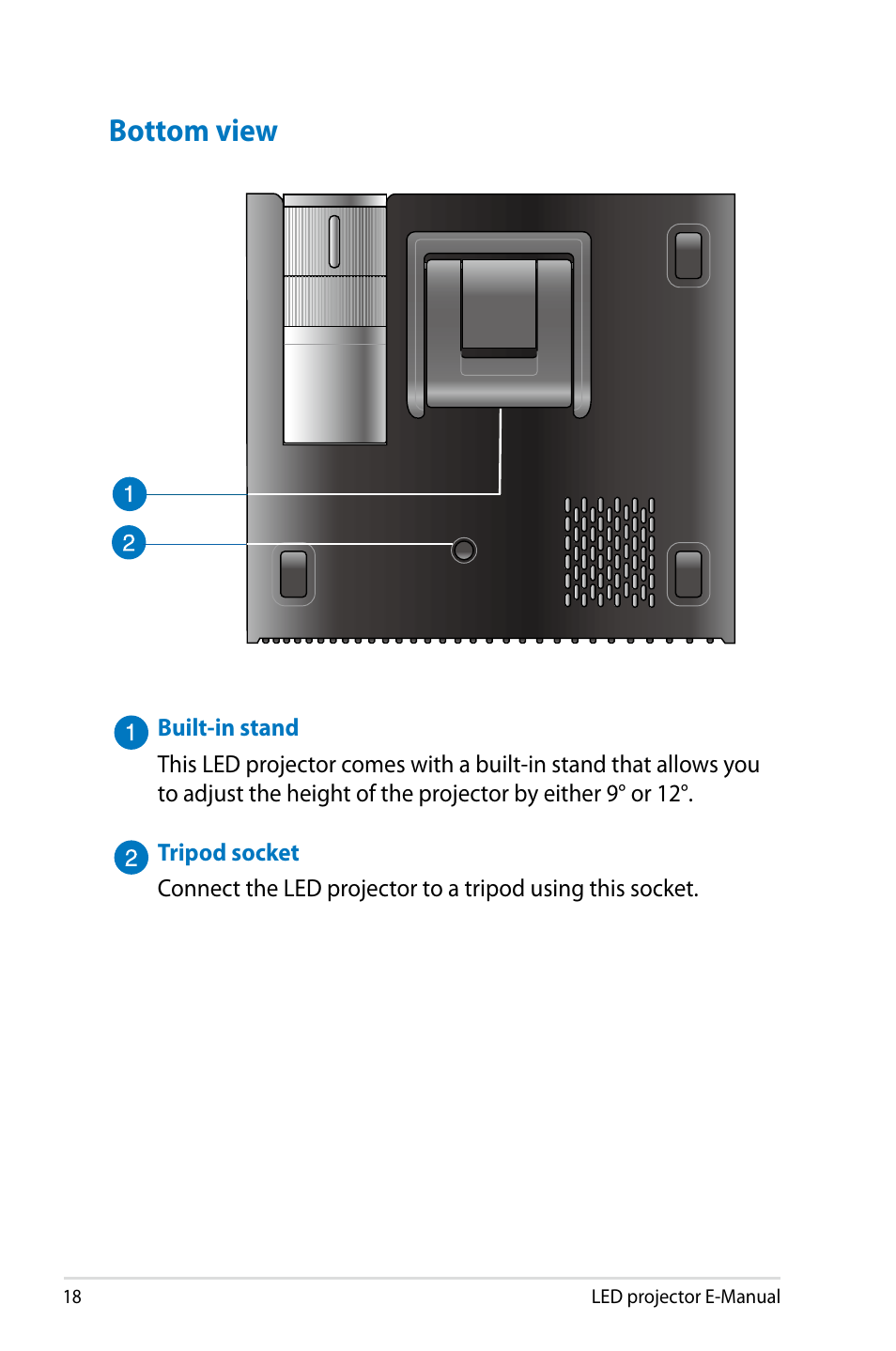 Bottom view | Asus P2M User Manual | Page 18 / 64