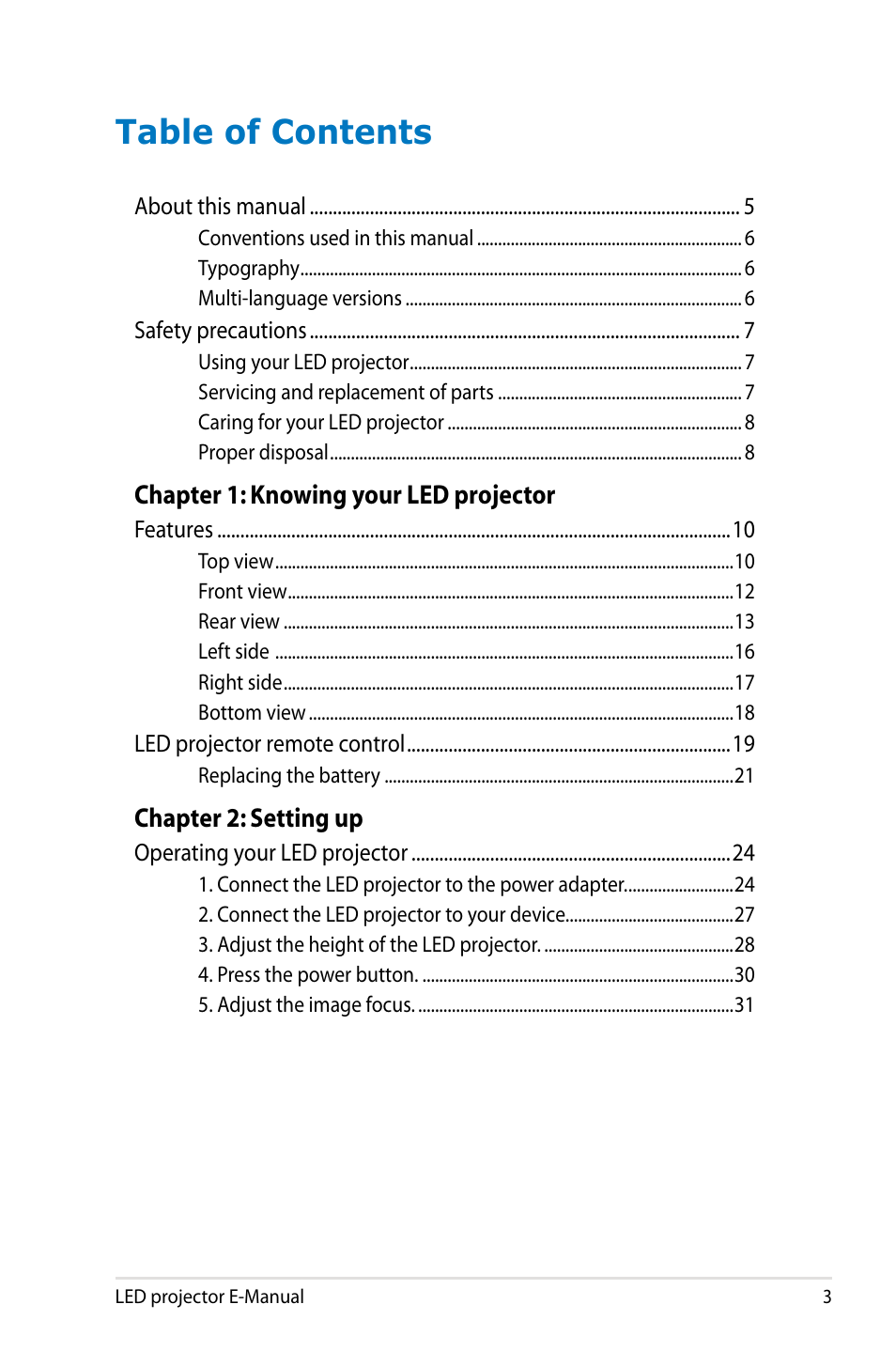 Asus P2M User Manual | Page 3 / 64