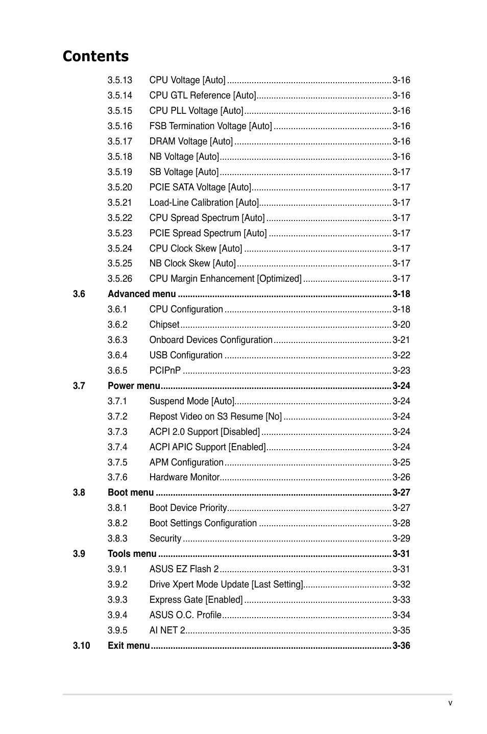 Asus P5QD Turbo User Manual | Page 5 / 114