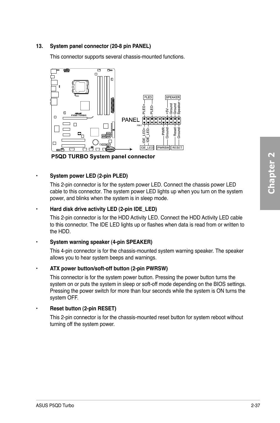 Chapter 2 | Asus P5QD Turbo User Manual | Page 55 / 114