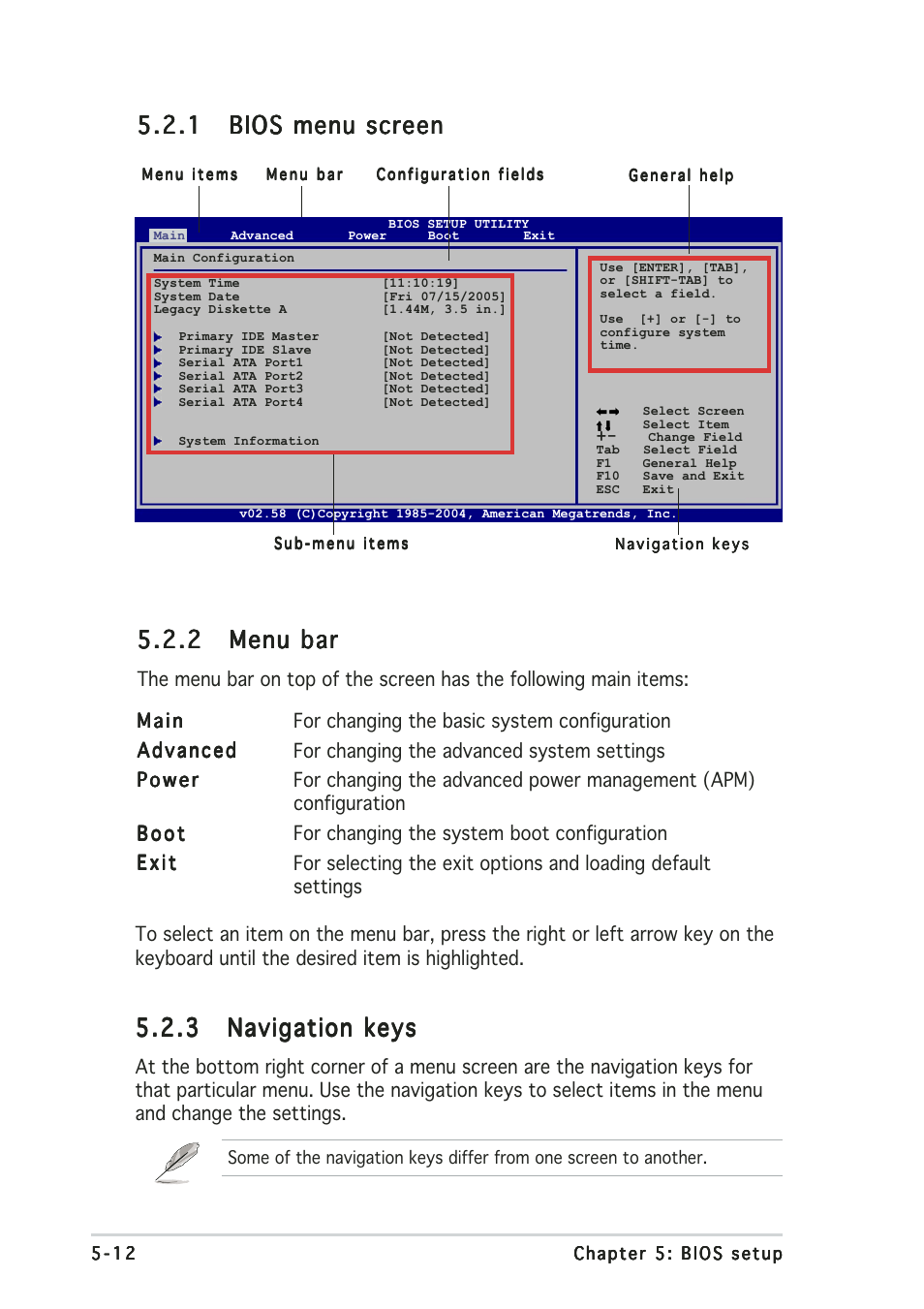 2 menu bar menu bar menu bar menu bar menu bar | Asus T2-PE1 User Manual | Page 82 / 110