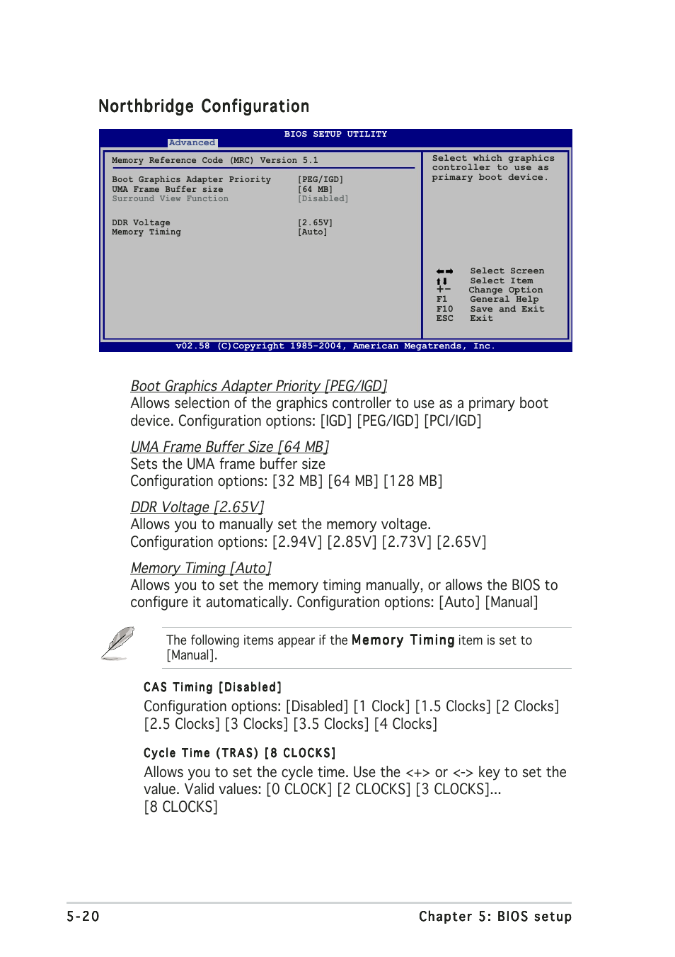 Northbridge configuration | Asus T2-PE1 User Manual | Page 90 / 110