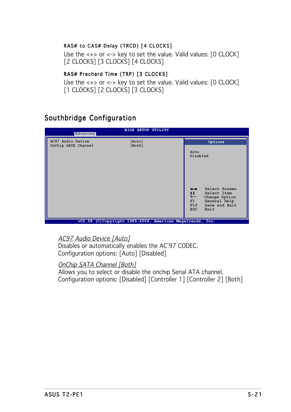 Southbridge configuration | Asus T2-PE1 User Manual | Page 91 / 110