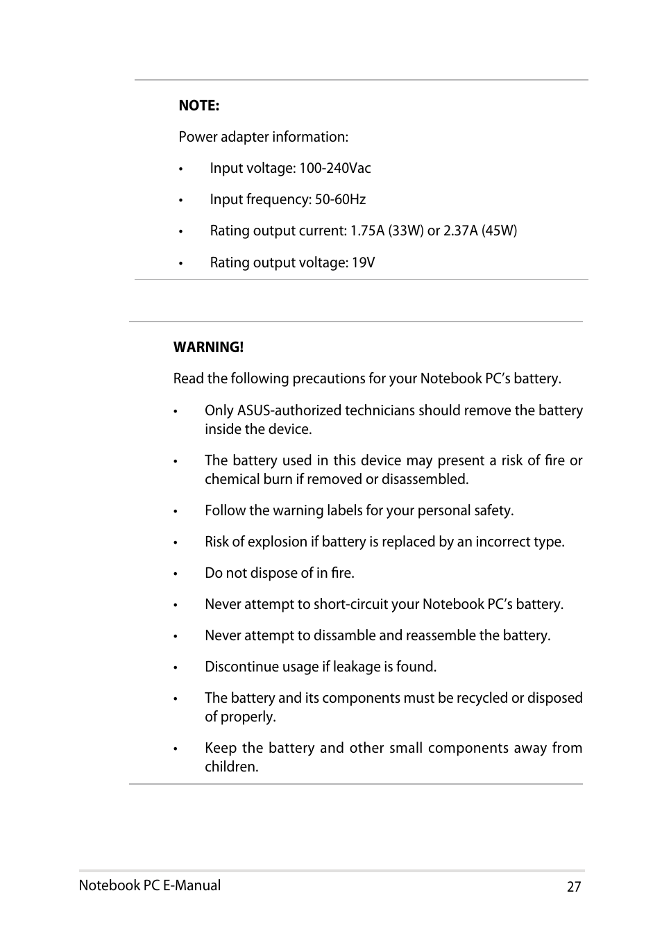 Asus X451MA User Manual | Page 27 / 110