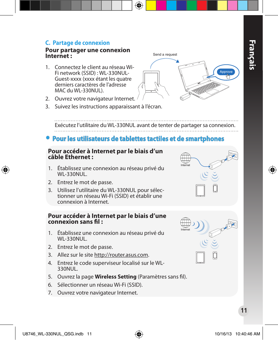 Franç ais | Asus WL-330NUL User Manual | Page 11 / 128