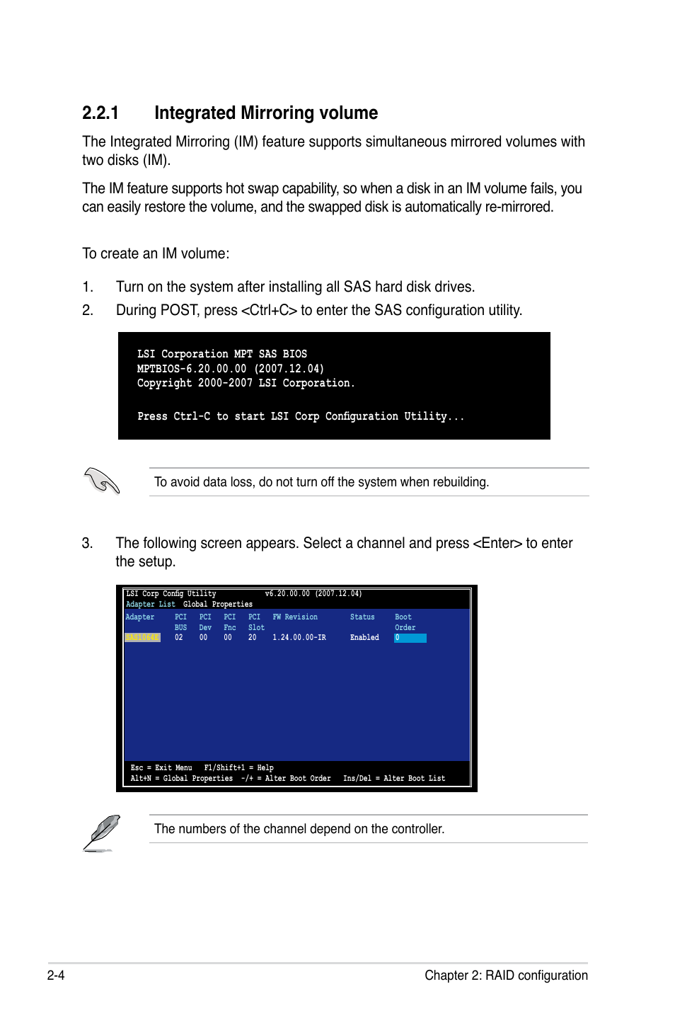 1 integrated mirroring volume, Integrated mirroring volume -4 | Asus PIKE 1068E User Manual | Page 14 / 56