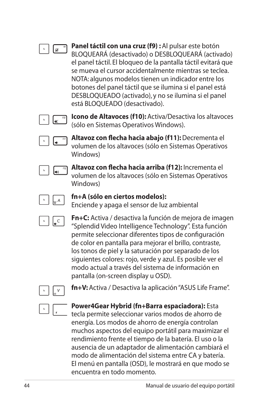 Asus Pro45VJ User Manual | Page 44 / 108