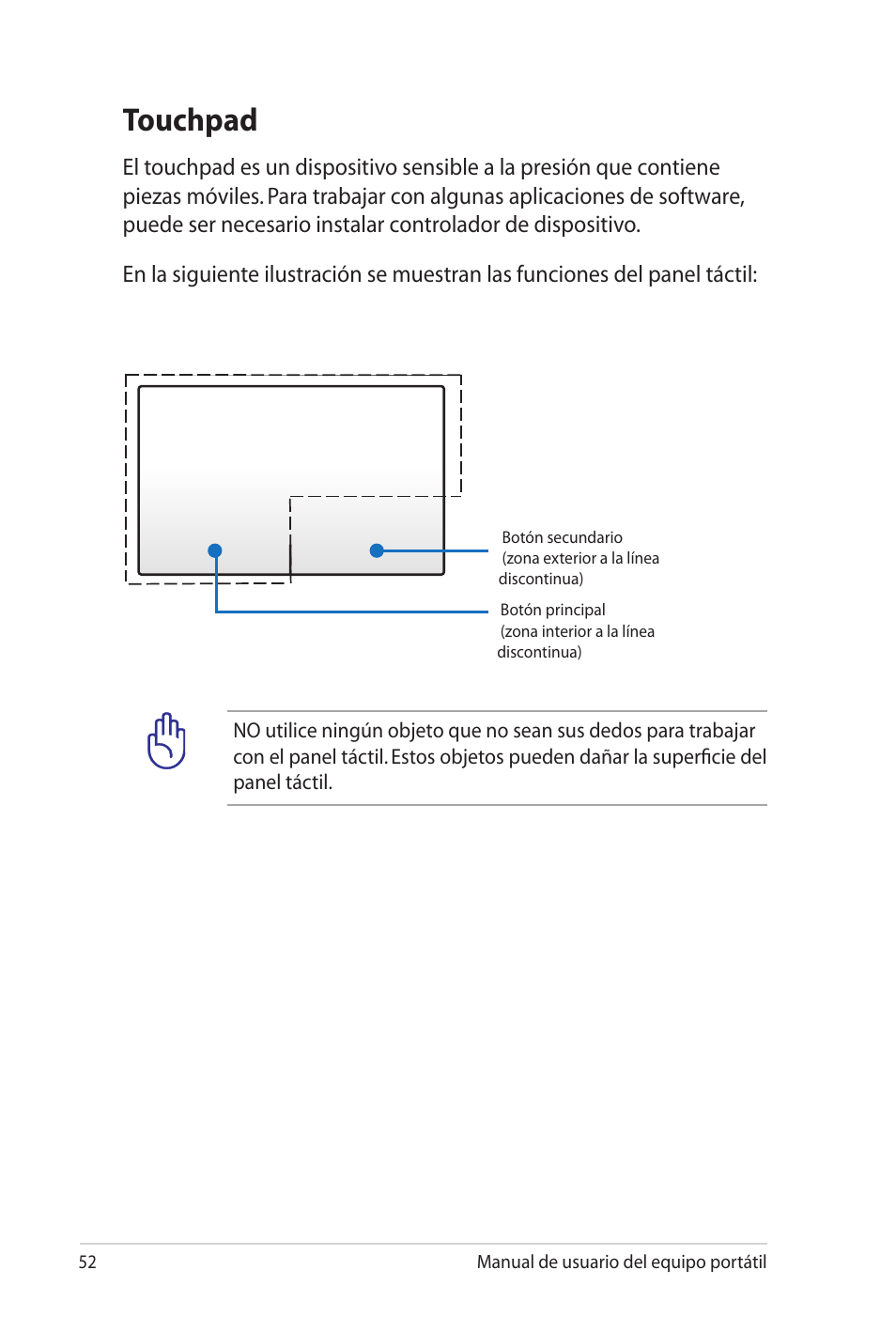 Touchpad | Asus Pro45VJ User Manual | Page 52 / 108