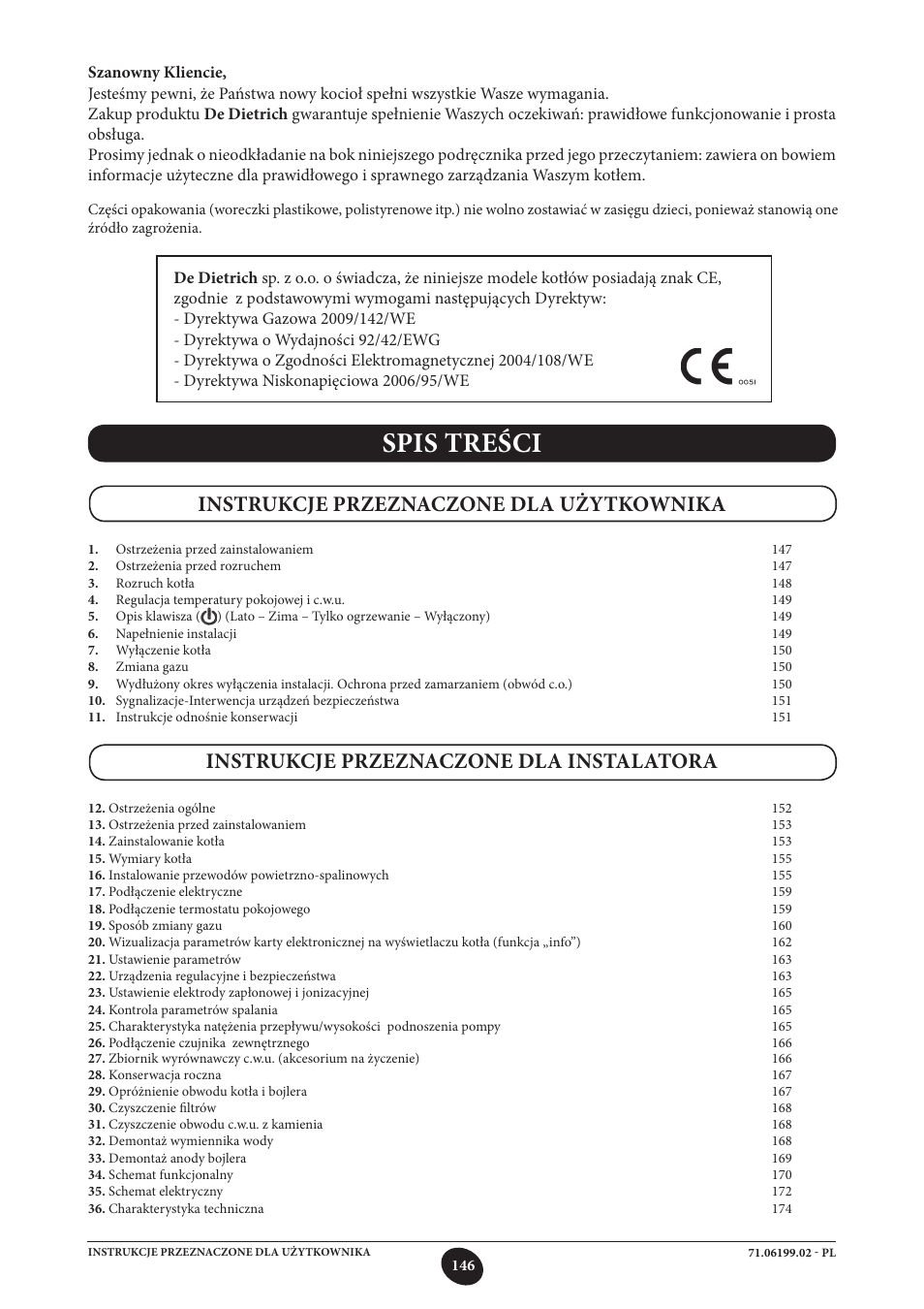 DE DIETRICH MS 24 BIC User Manual | Page 146 / 292