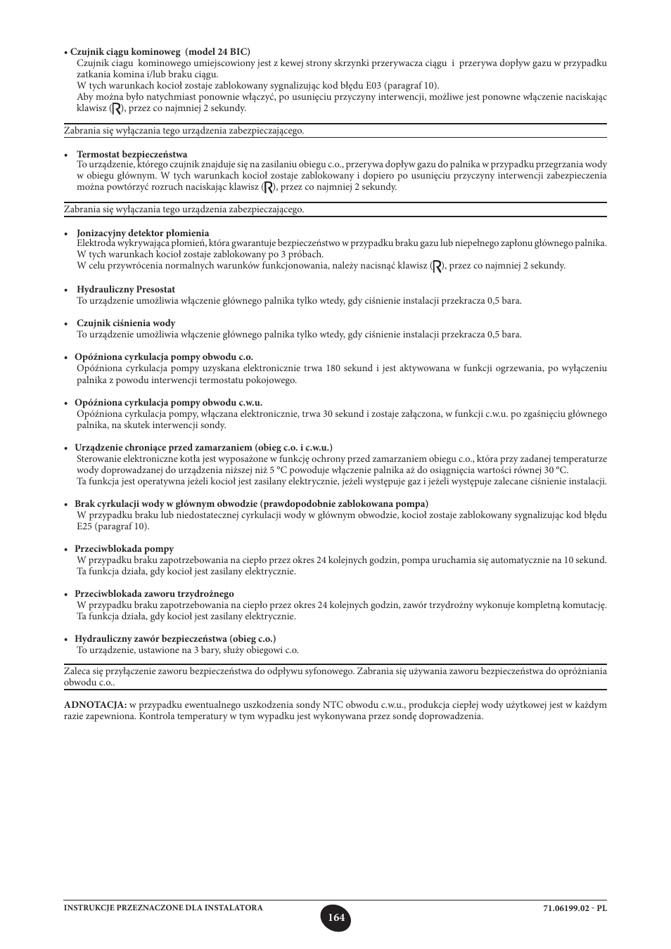 DE DIETRICH MS 24 BIC User Manual | Page 164 / 292