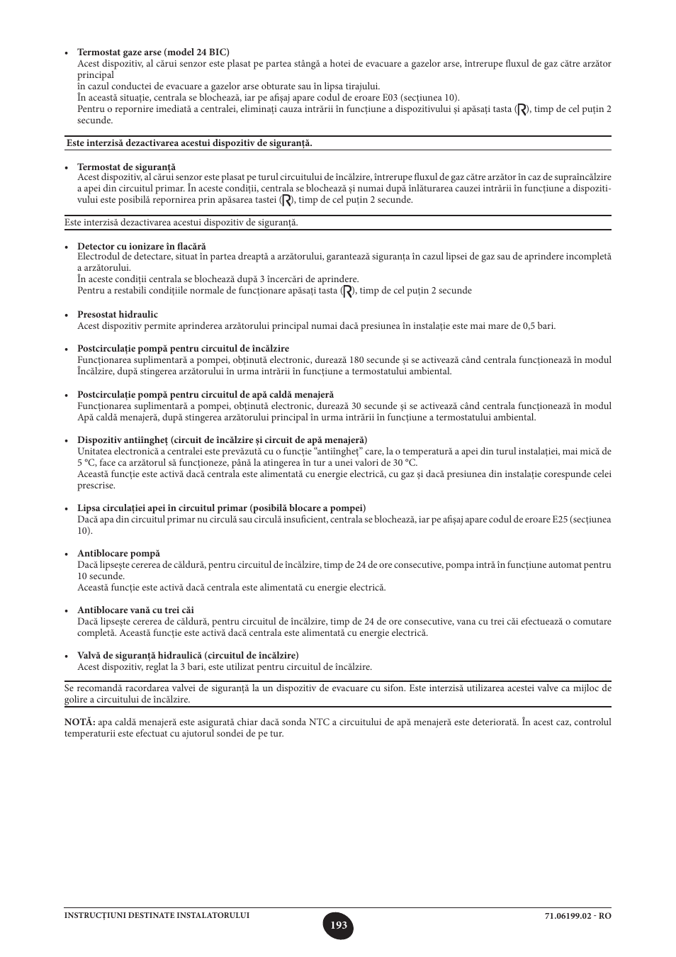 DE DIETRICH MS 24 BIC User Manual | Page 193 / 292