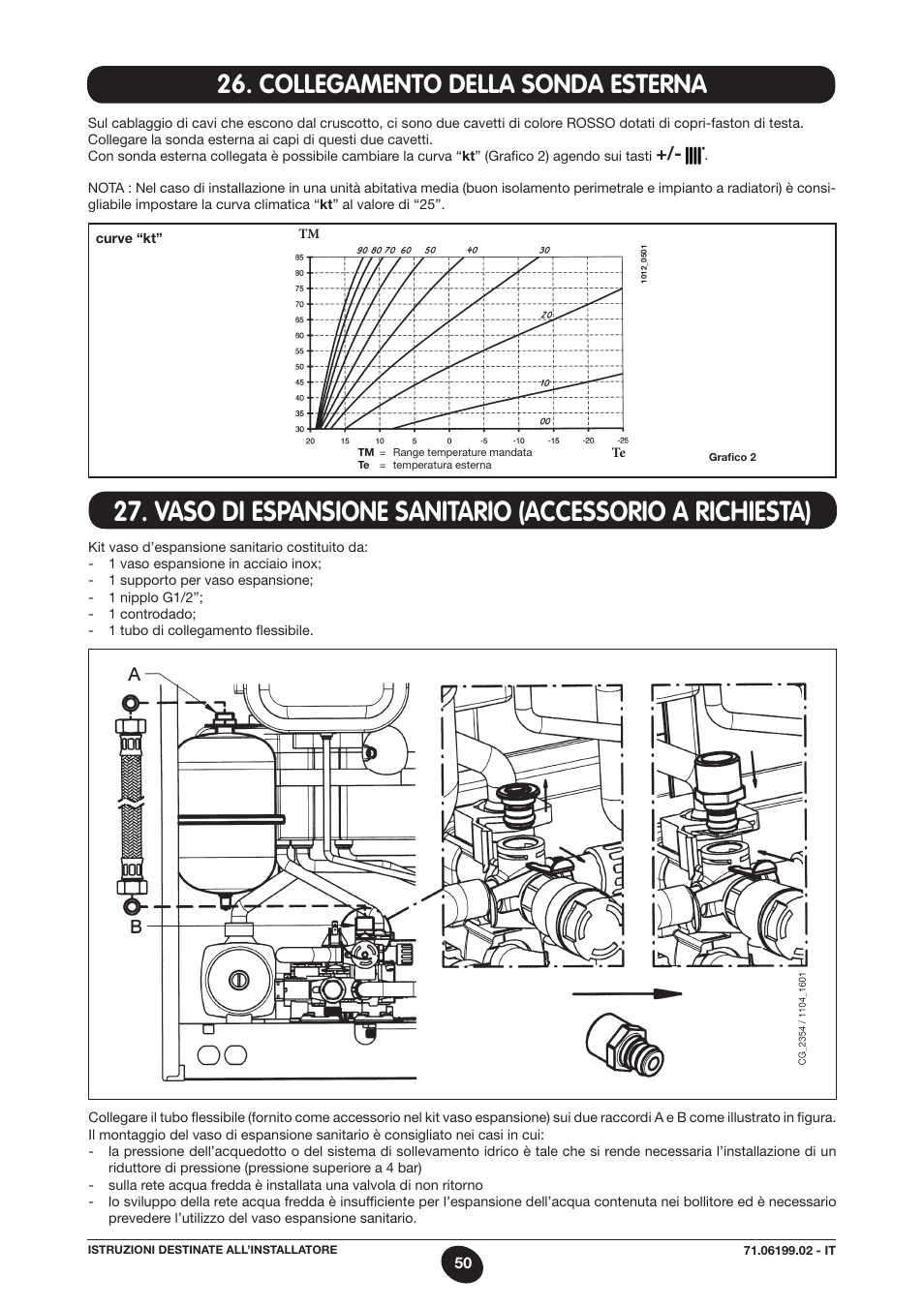 Collegamento della sonda esterna | DE DIETRICH MS 24 BIC User Manual | Page 50 / 292