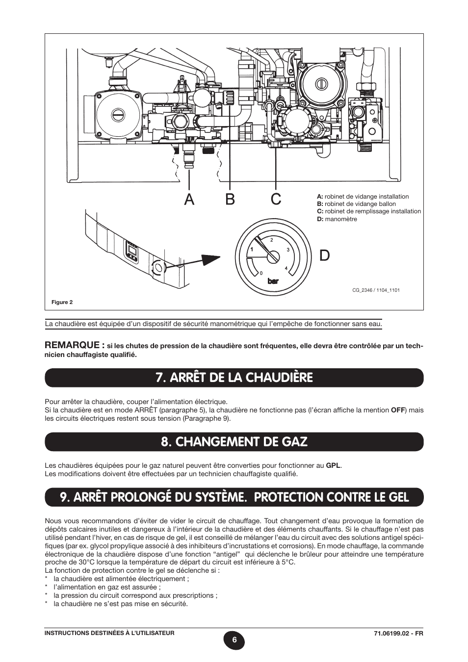 Arrêt de la chaudière 8. changement de gaz | DE DIETRICH MS 24 BIC User Manual | Page 6 / 292