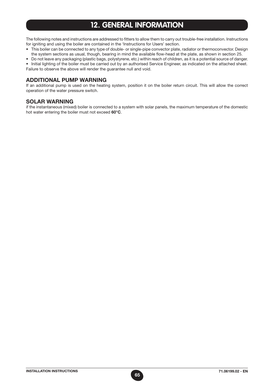 General information | DE DIETRICH MS 24 BIC User Manual | Page 65 / 292