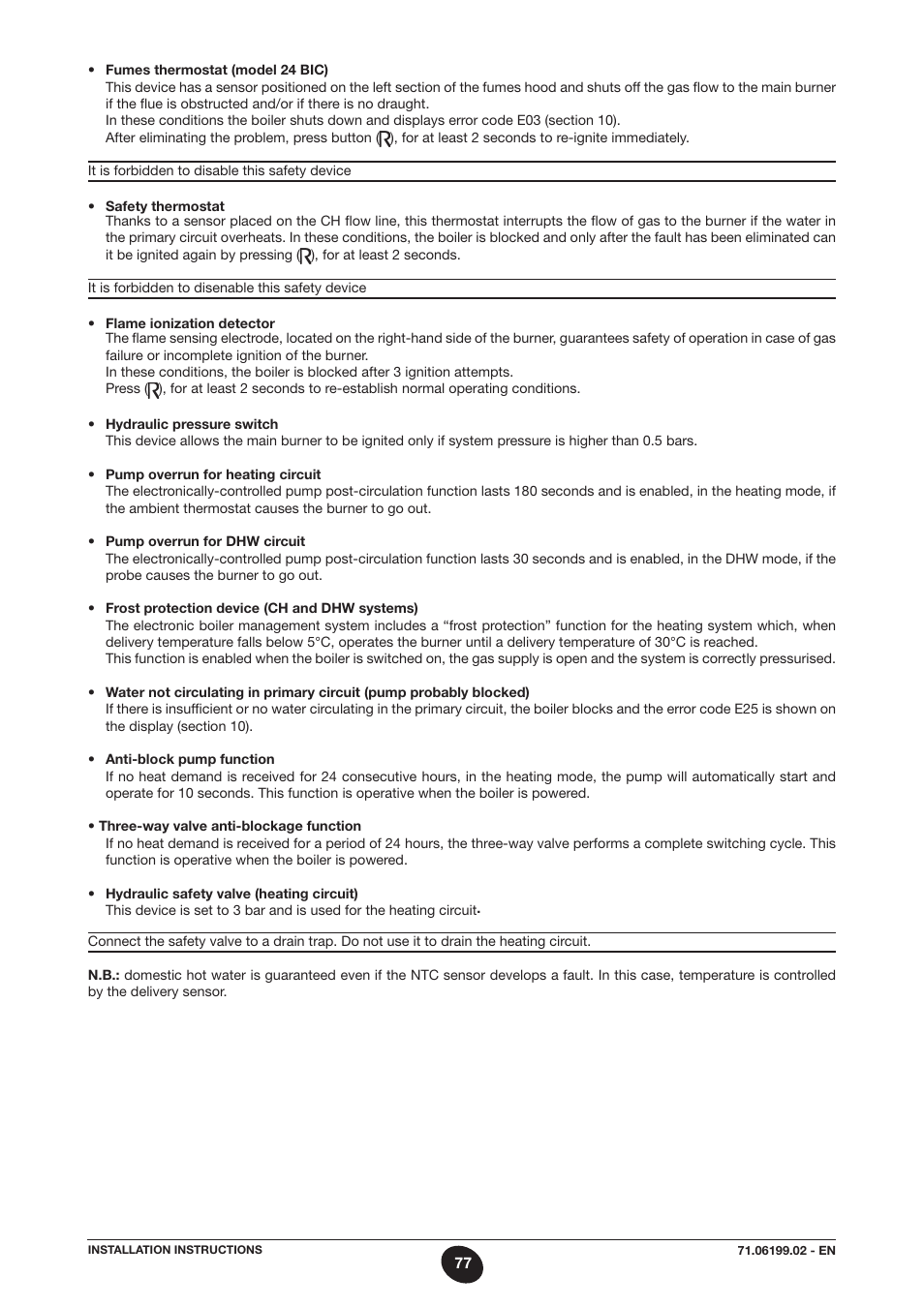 DE DIETRICH MS 24 BIC User Manual | Page 77 / 292