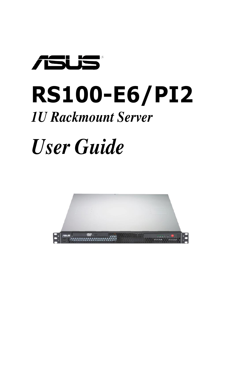 Asus RS100-E6/PI2 User Manual | 156 pages